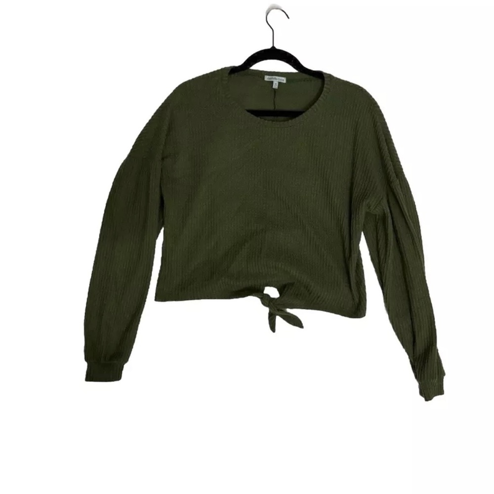 Olive Green Long Sleeve Top